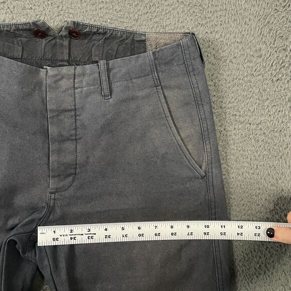 J Crew Pants Mens 32x32 Blue Classic Fit Officer Pant Button Fly Military - Picture 13 of 16